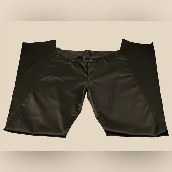 Zara Basic Satin Jeans / Pants / Trousers (Brown) - Picture 5 of 16